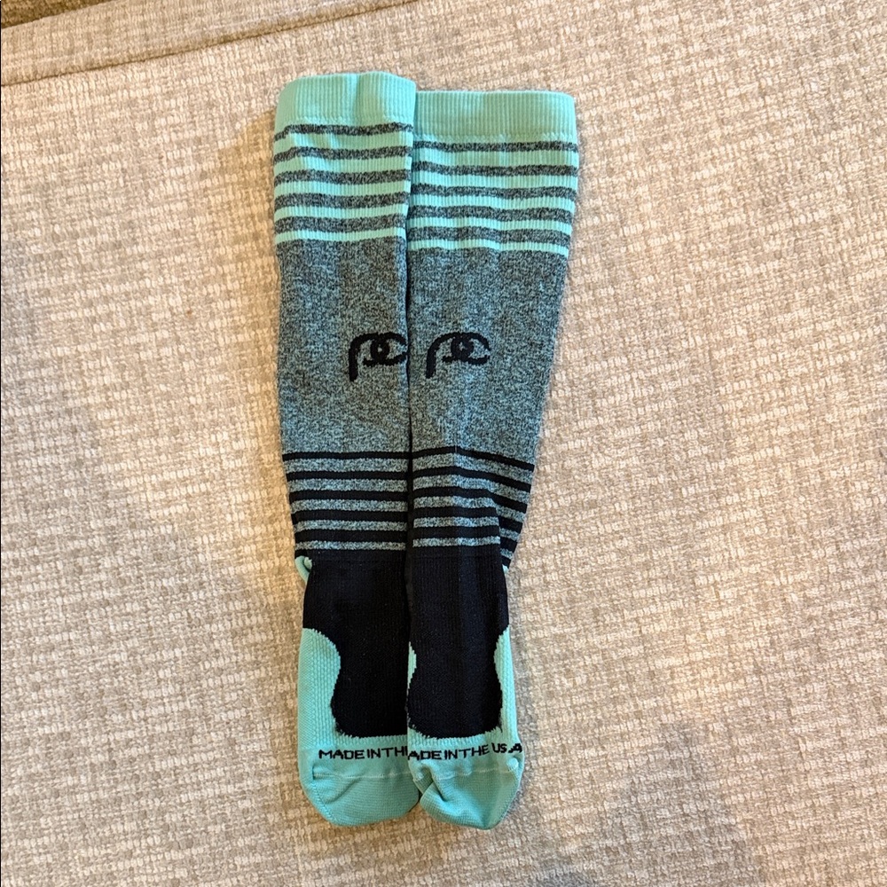 Chic Teal and Black Women's Socks